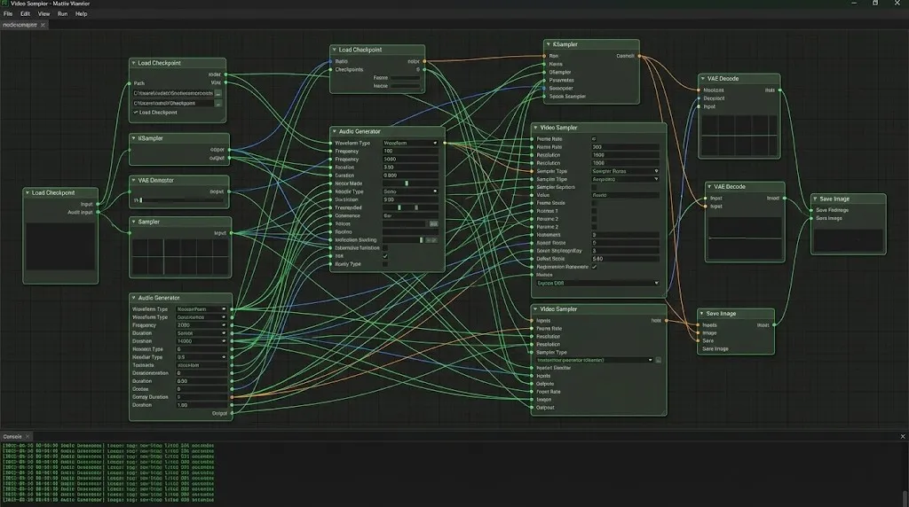 LTX Video ComfyUI Node-Graph-Beispiel mit Audio-Video-Setup